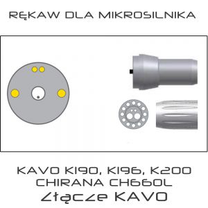 Rękaw dla mikrosilnika KAVO K190, K196, K200, Chirana CH660L złącze KAVO