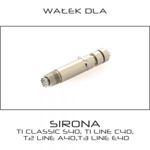 Wałek transmisyjny dla kątnicy Sirona T1 Classic S40L ; T1 Line C40L ; T2 Line A40 ; T3 Line E40